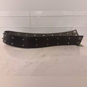 Brave Leather Black Studded Belt